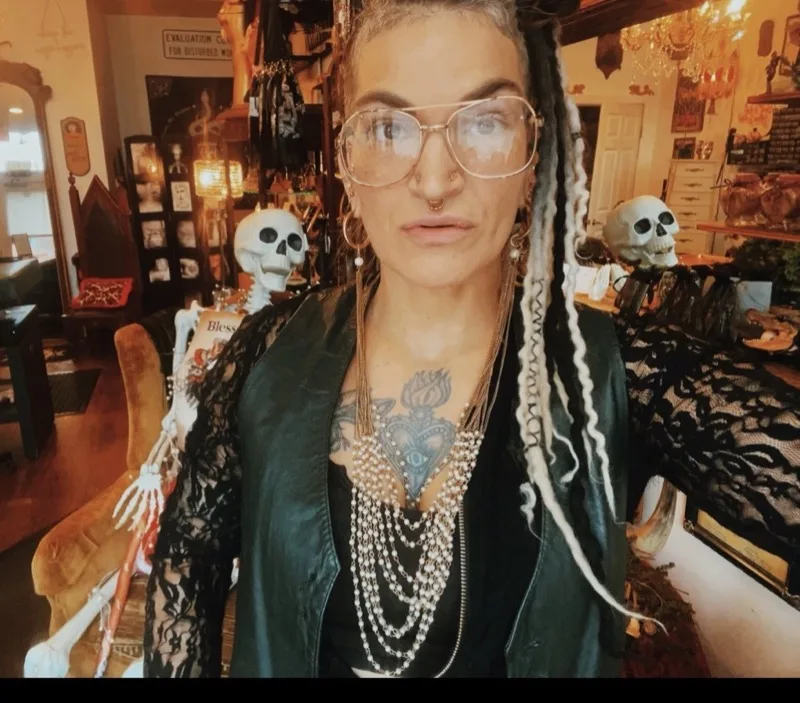 Andrea Bea Mazzarella in the mystic parlor
